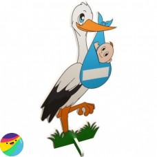 Štorklja ob rojstvu - Modra